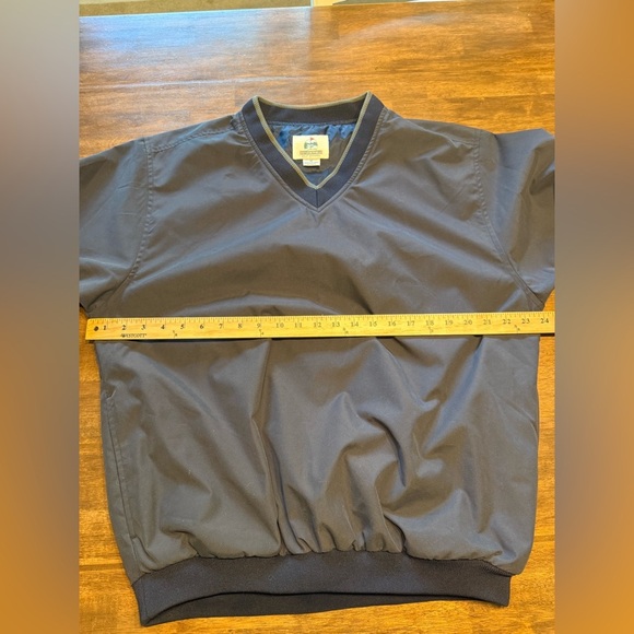 Outdoor World Jacket Mens SZ M Black Windbreaker Golf Lightweight V Neck Casual - Picture 8 of 9